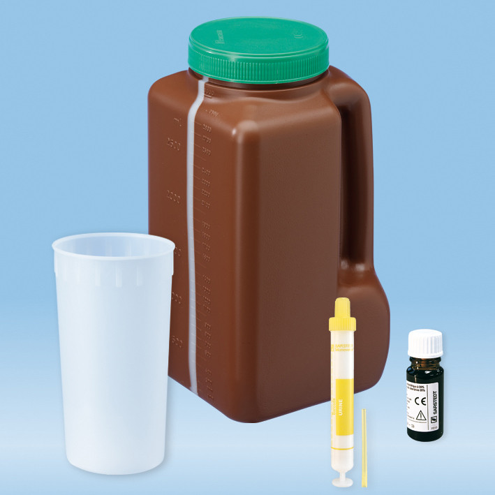 SARSTEDT UriSet 24, incl. stabiliser and white Urine-Monovette