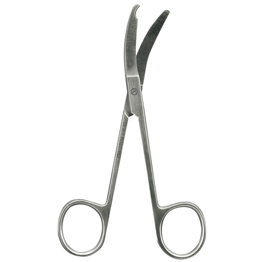 [15131-01] SERVO Ligature scissors - Spencer with recess, slightly curved