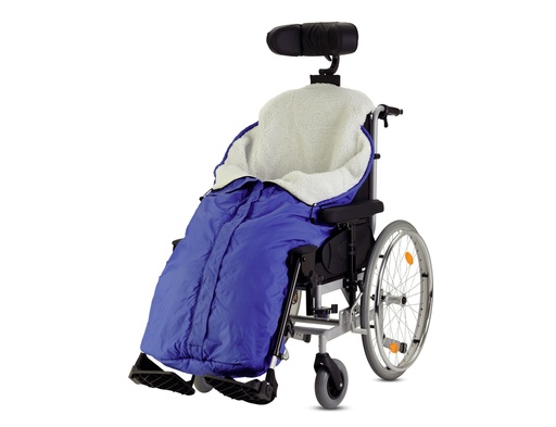 [16802-01] BISCHOFF & BISCHOFF Wheelchair cosy blue, Size S