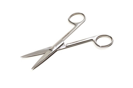 [22232-01] MEDIPARTS Surgical scissors Straight, sharp - sharp, 14.5 cm