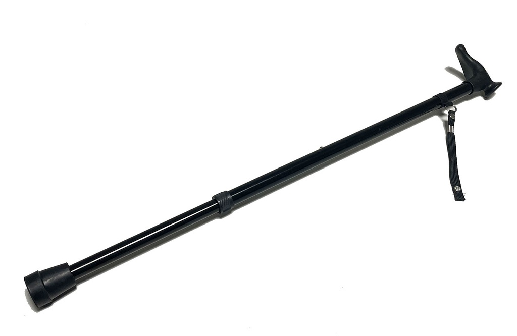 MEDDAX Anatomical walking stick with plastic handle for right-handers, black