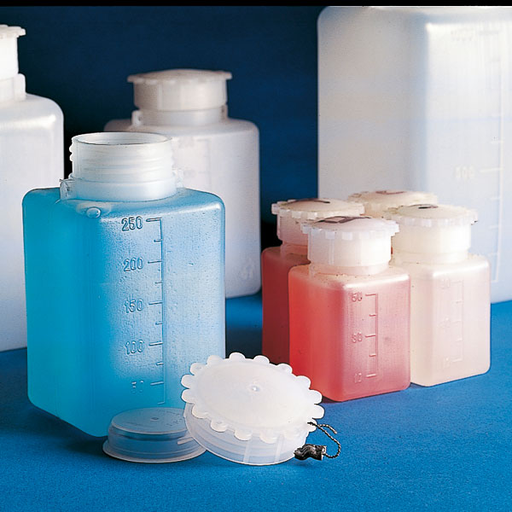 SERVOPRAX Rechteckige, graduierte Weithalsflaschen