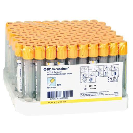 BD Vacutainer SST Advance tubes, gold