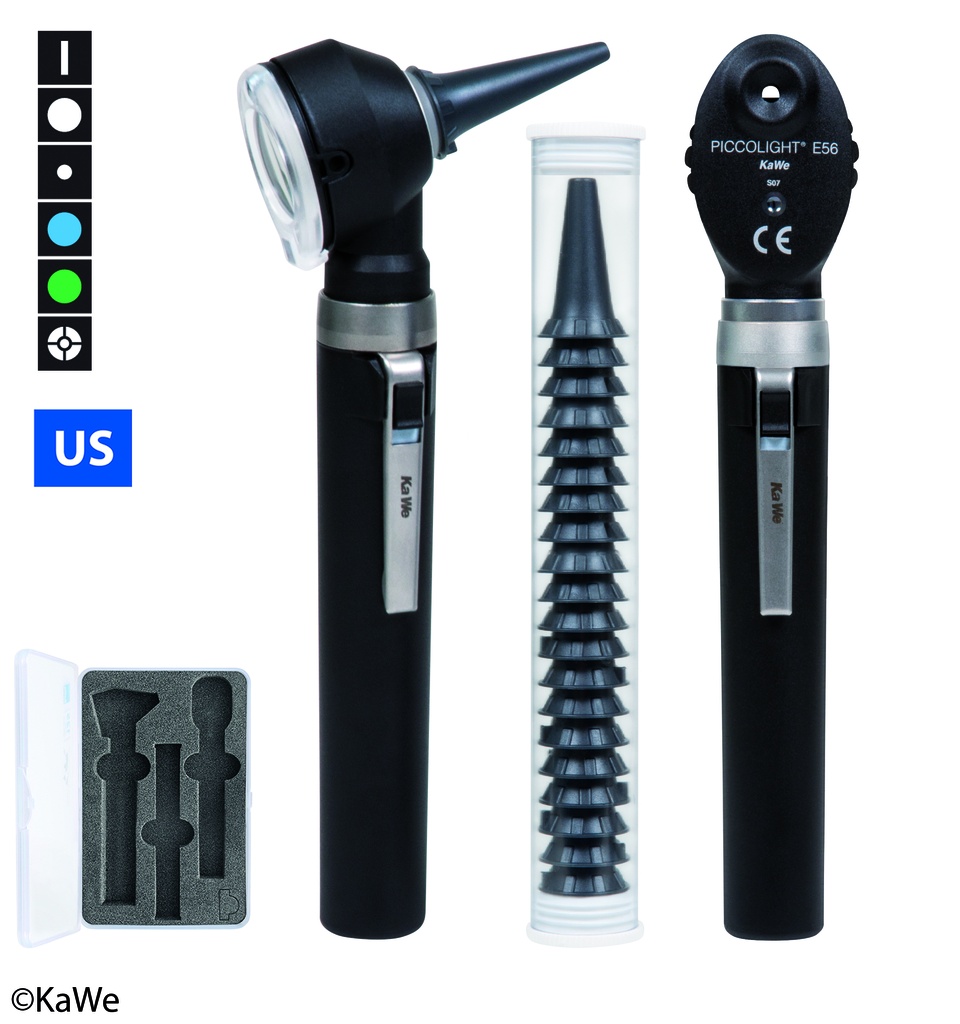 KAWE Otoskop-/Ophthalmoskop-Set F.O./E56 (US)
