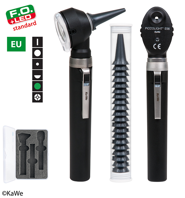 KAWE Otoskop-/Ophthalmoskop-Set F.O.LED/E56 (EU)