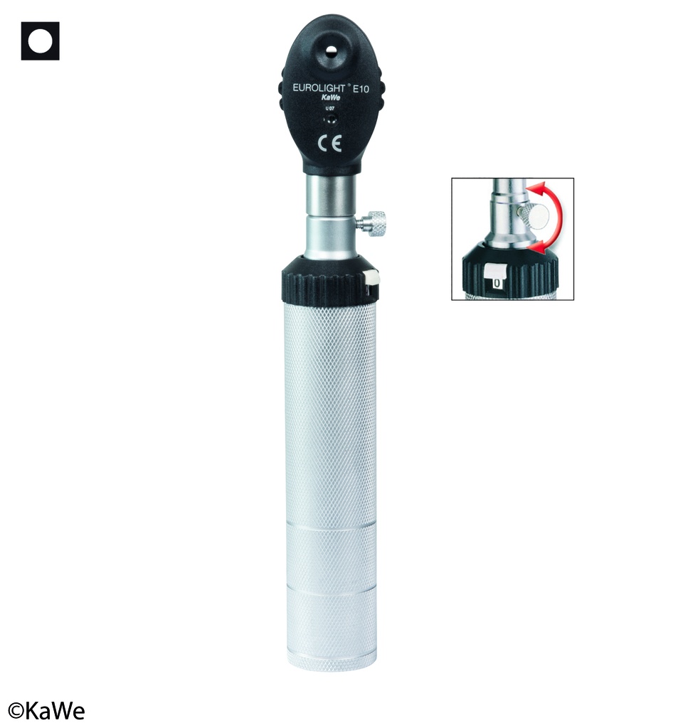 KAWE Eurolight Ophtalmoskop E10 2,5V Komplett