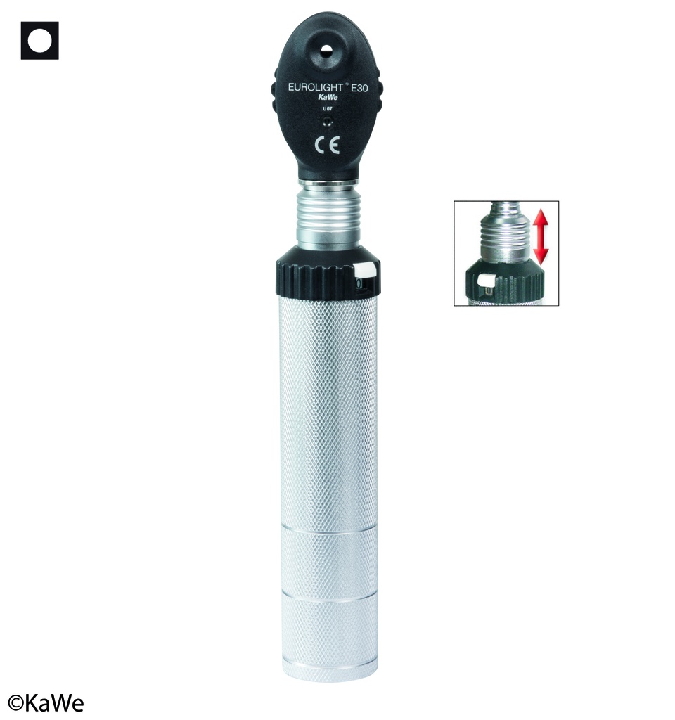 KAWE Eurolight Ophtalmoskop E30 2,5V Komplett-Set