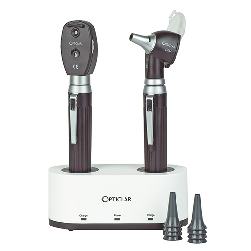 [19913-01] OPTICLAR LED Taschen-Instrumenten Lade-Set Ophthalmoskop + Otoskop