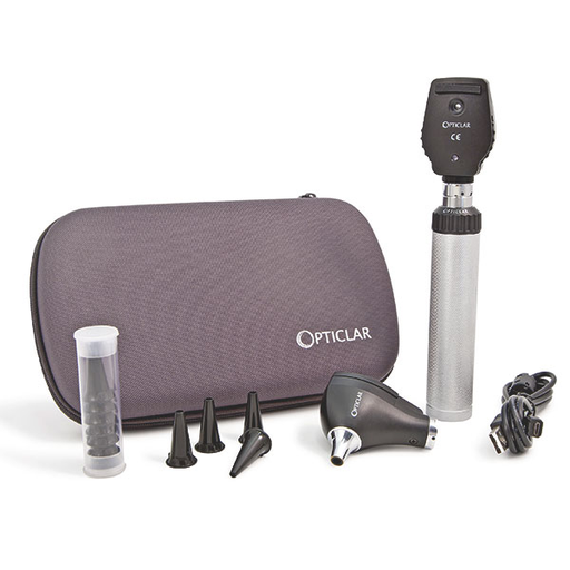 [19930-01] OPTICLAR Kombiniertes LED Pro USB Lade-Set Ophthalmoskop/Otoskop