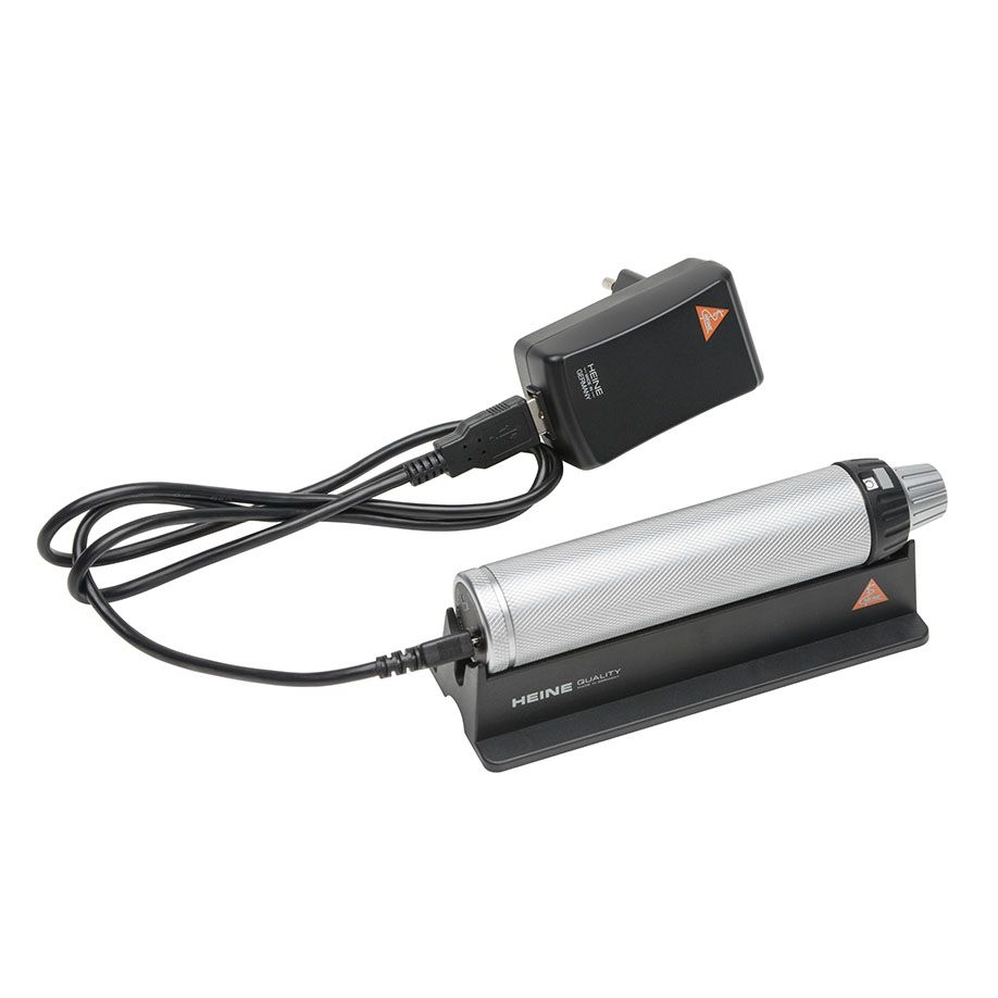 HEINE Beta 4 USB rechargeable handle 3.5 V with Li-ion rechargeable battery and plug-in power supply