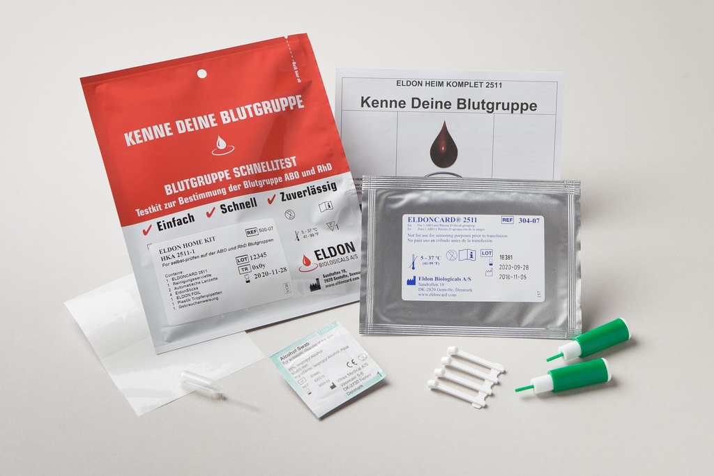ELDON Home Kit HKA 2511-1 Blutgruppen Schnelltest