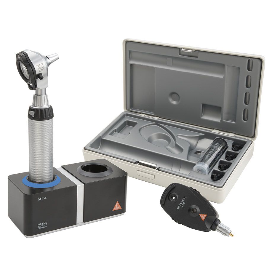 HEINE Beta 200 Ophthalmoscope/Otoscope Set LED with BETA4 NT rechargeable handle and NT4