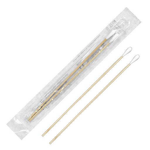 [13828-01] MEDIWARE Wooden cotton applicators for swabs DUO