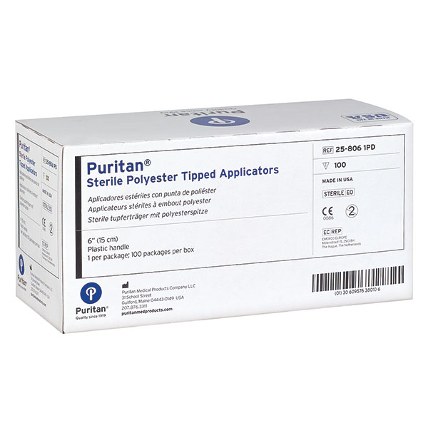 PURITAN Kunststoff Watteträger 150 mm steril