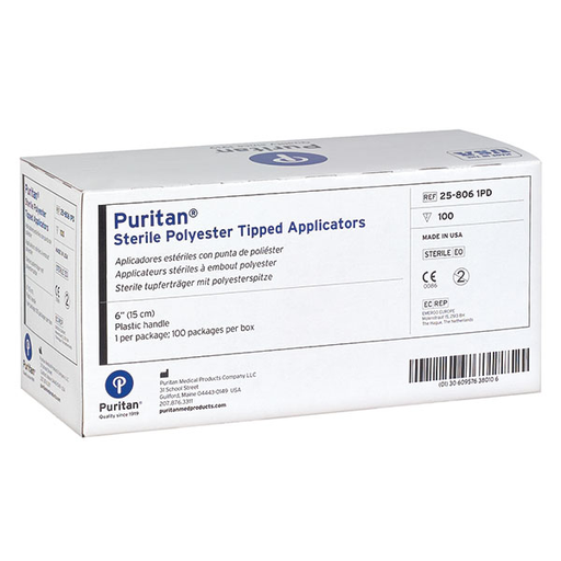 [21649-01] PURITAN Kunststoff Watteträger 150 mm steril