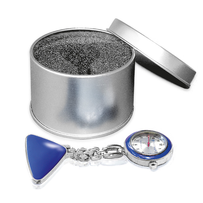 RATIOMED Schwesternuhr mit Clip blau/silber