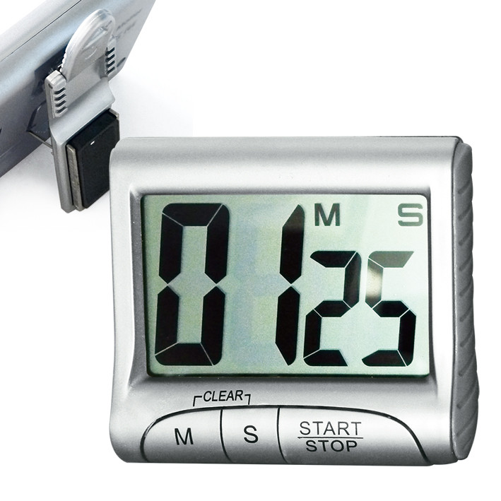 MEGRO Digital Timer mit großem Display silber