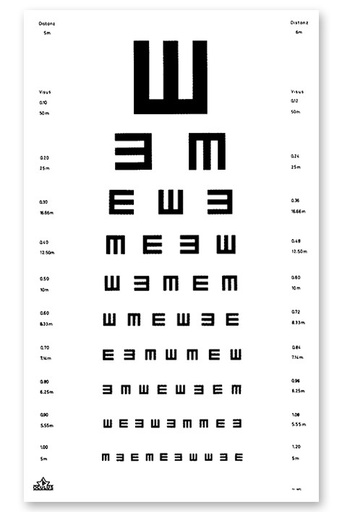 [21364-01] OCULUS Sehprobentafel, E-Haken