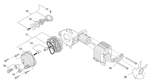 [19405-01] PARI Connecting rod assembled for 220-240V (No.15)