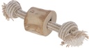 KERBL Dog toy dumbbell coffee wood