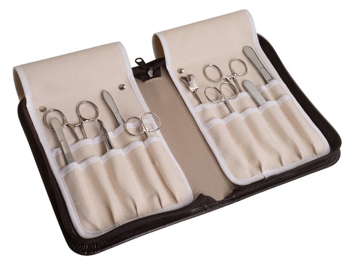 [17663-02] BOLLMANN Instrument case Leather, for 20 instruments