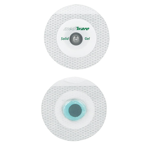 [15264-01] MEDIWARE Microtape Perforated fleece electrode Snap button connection Ø 50 mm