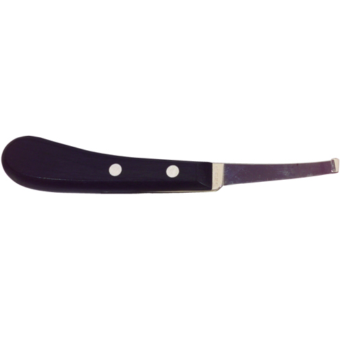 [22864-01] HAUPTNER-HERBERHOLZ Hoof knife right, 65 mm cutting length, narrow blade, beech handle black
