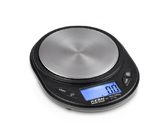 KERN TGC Precision pocket balance with large stainless steel weighing plate