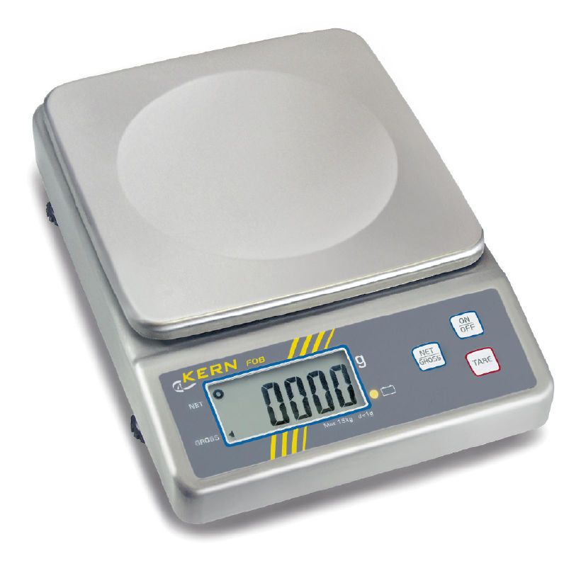 KERN Edelstahl-Tischwaage FOB 6K2 bis 6 kg (2 g)