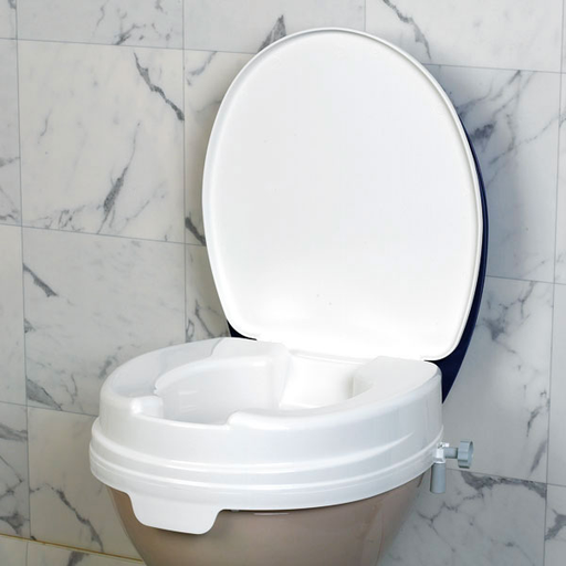 SERVOCARE Toilettensitzerhöhung aus glattem Kunststoff weiß