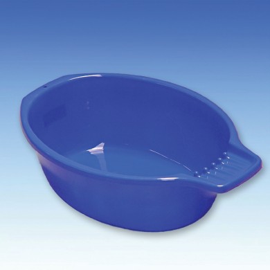 MEGRO Handwaschbecken blau, 7 Liter, oval mit Seifenablage