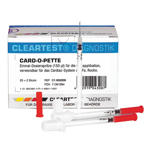 [20668-01] CLEARTEST Card-O-Pette Dosing Syringe 150 µl, non-sterile