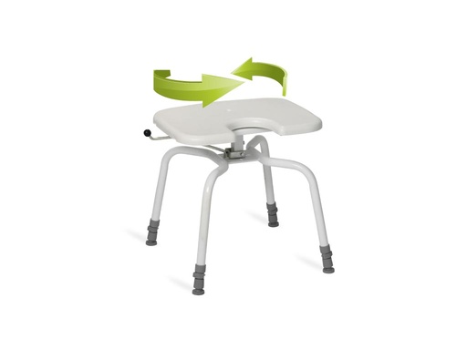 [21072-01] Nordic Duschhocker PRACTICE mit drehbarem Sitz - Hygiene