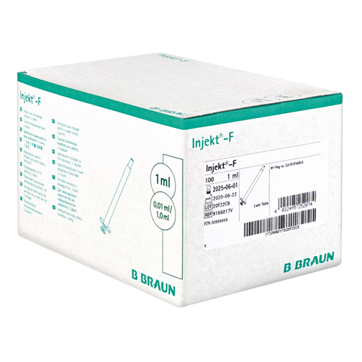 [23382-01] B.BRAUN Injekt-F Feindosierungsspritzen 1 ml, ohne Kanüle, 2-teilig