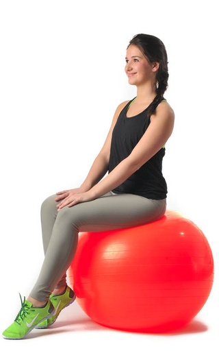 PEZZI Gymnastic ball Fluo red