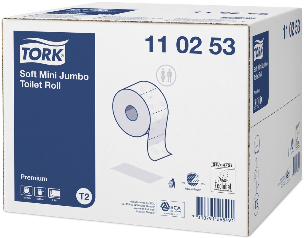 TORK Premium Toilettenpapier, Mini Jumbo Rolle