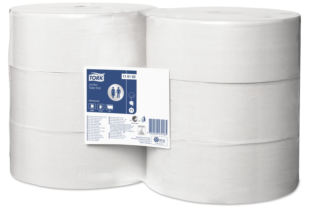 TORK Advanced Toilet paper Jumbo Roll, 1-ply