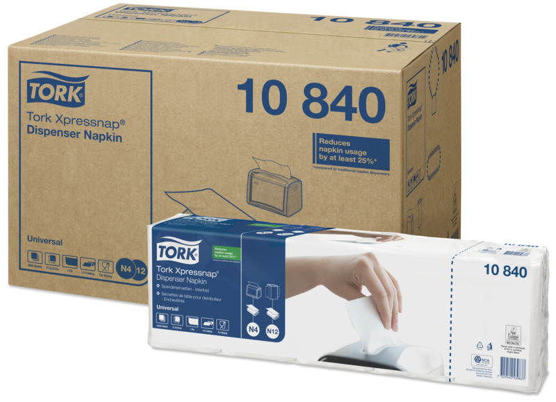 TORK Xpressnap White Dispenser napkins