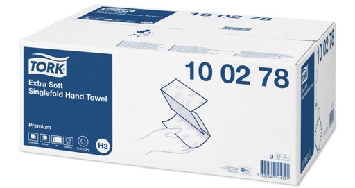 [11600-01] TORK Premium Handtuch, Zickzackfalzung, 23x23cm