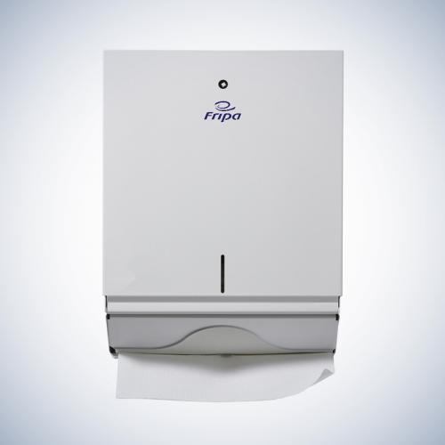 AMPRI Towel dispenser metal for 700 folded towels, white