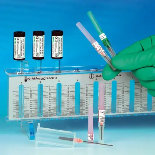 [13782-01] ESR Blood sedimentation stand single, for 10 tubes, with scale