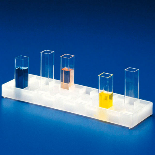 [13785-01] SERVOPRAX Cuvette holder, 170 x 50 x 15 mm, 12 holes 10 x 10 mm