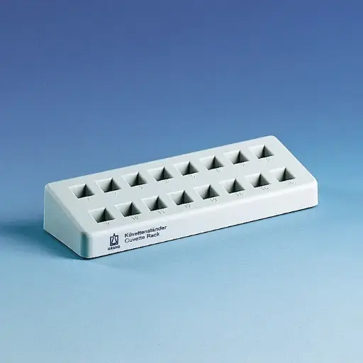 [14511-01] BRAND-MERZ Küvettenständer, PP, grau für 16 Küvetten