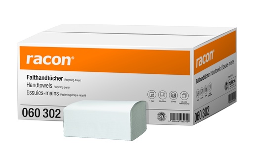 [14621-01] RACON Falthandtücher ZZ-Falz natur, 1 lagig, 25 x 23cm