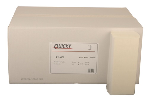 [15704-01] QUICKY Paper towels 2-ply ZZ/V-fold bright white