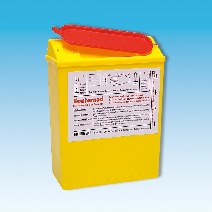KONTAMED Safety container approx. 2.1 L approx. 225 x 160 x 70 mm