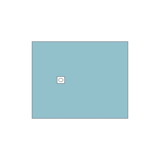 [17552-01] MEGRO Drapes/Fenestrated drapes self-adhesive 50 x 60 cm, hole Ø 6 x 8 cm