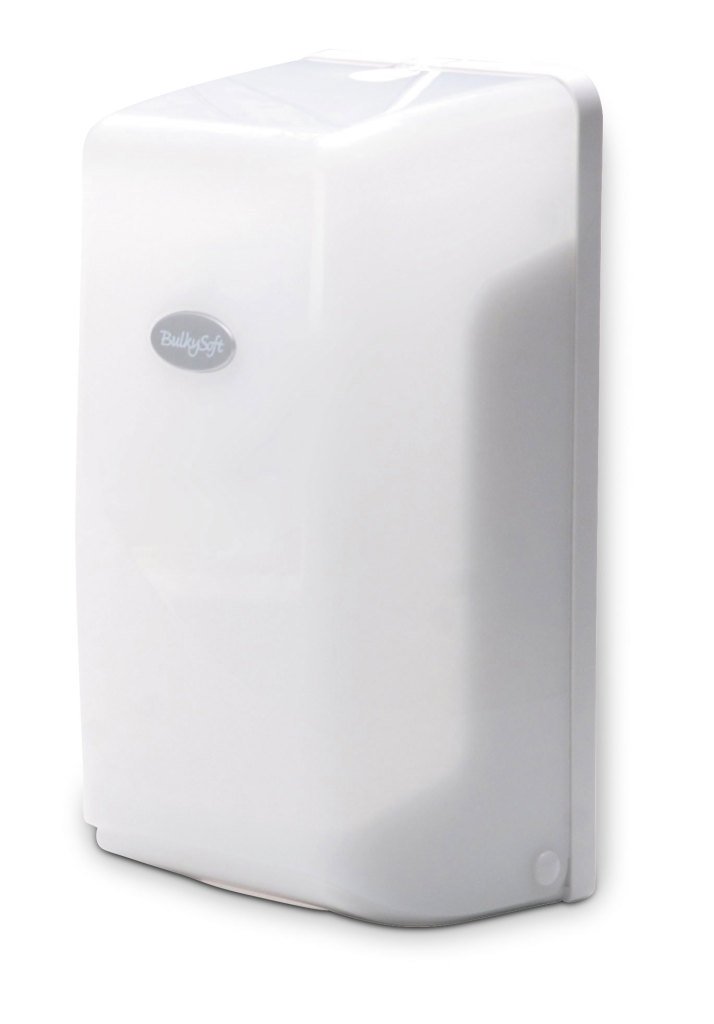 BULKYSOFT Toilet paper dispenser single sheet, transp. white