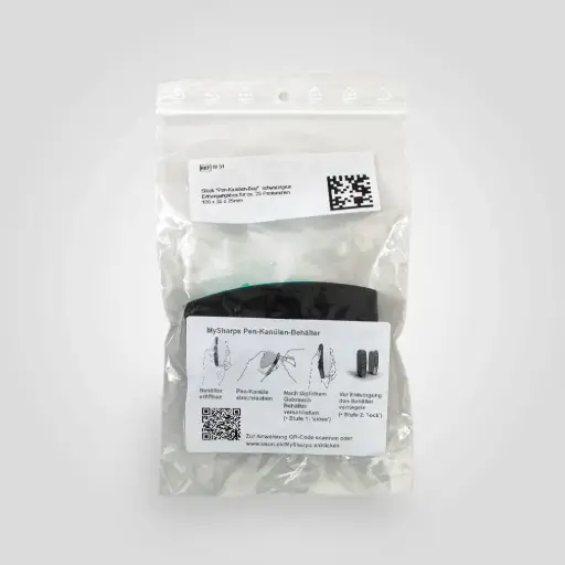 [20633-01] MYSHARPS Pen cannula boy, black, with green lid