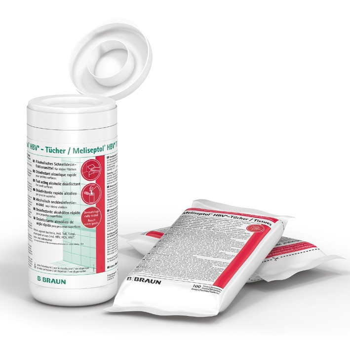 B.BRAUN Meliseptol HBV Wipes for wipe disinfection